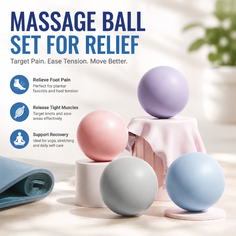 Pilates Yoga Ball - كرة تدليك سيليكون صلبة للياقة البدنية