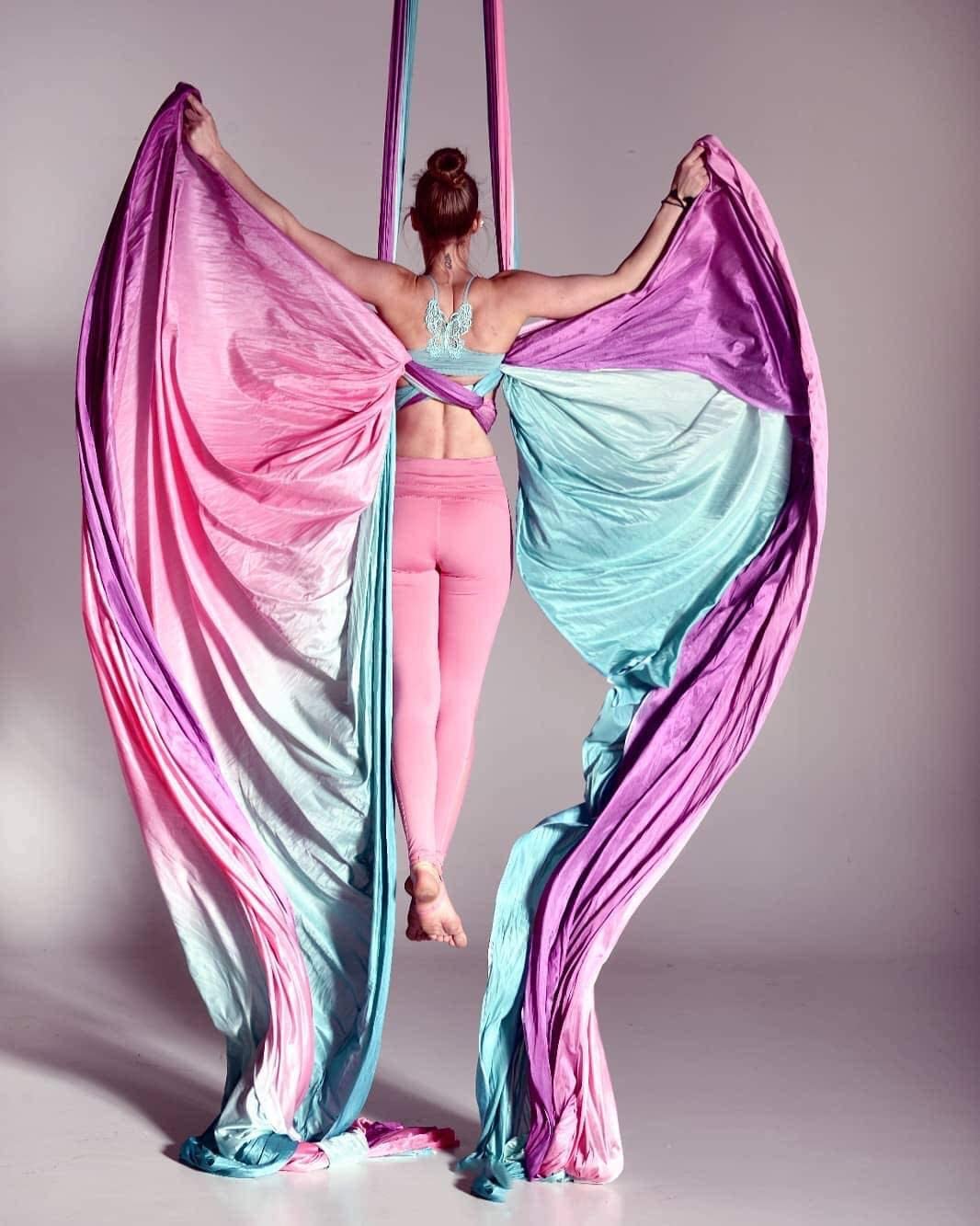 Pilates Yoga Aerial - أرجوحة هوائية للجمباز بطول 8.75 ياردة،