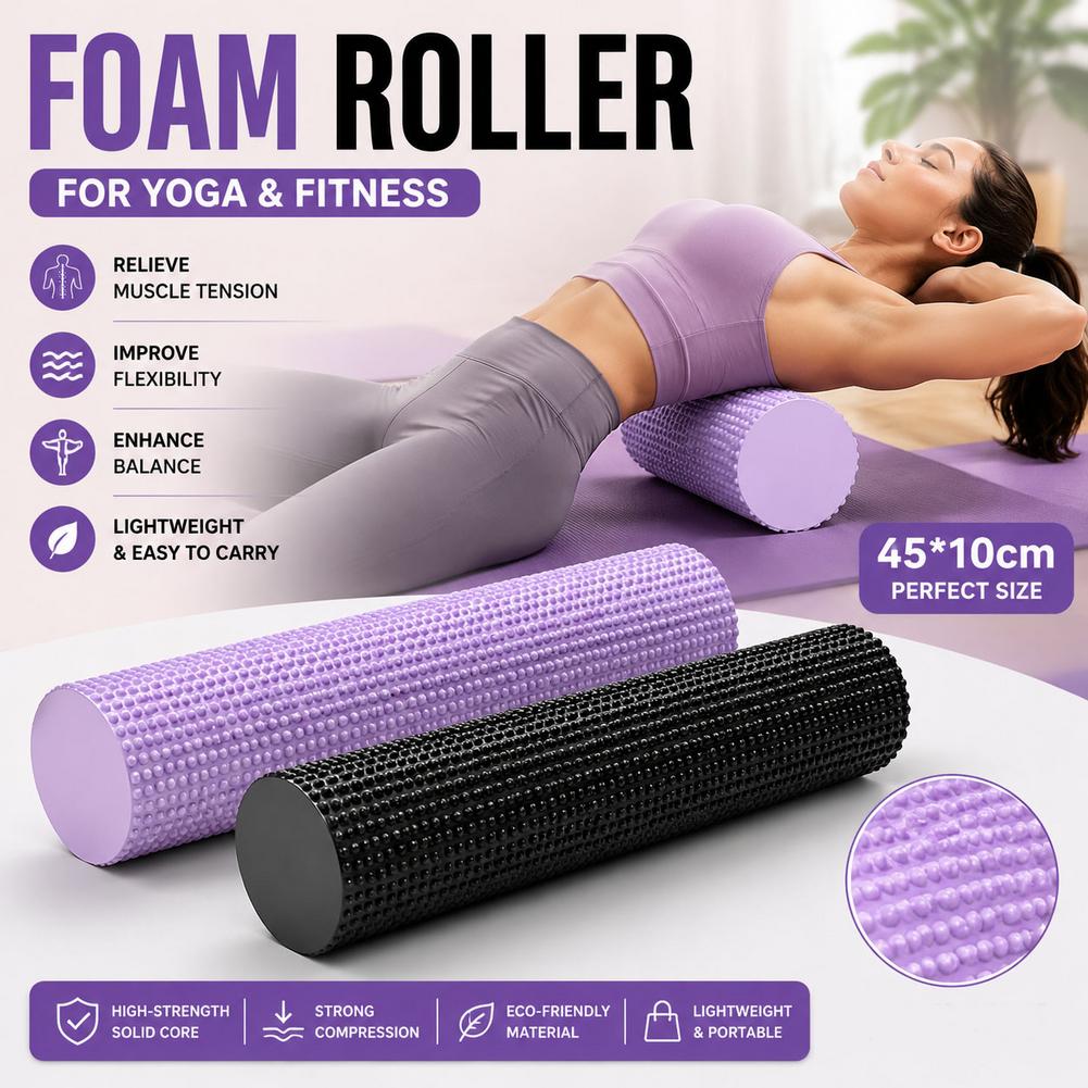 Pilates Yoga Ball - أسطوانة تدليك من مادة EVA لتمارين