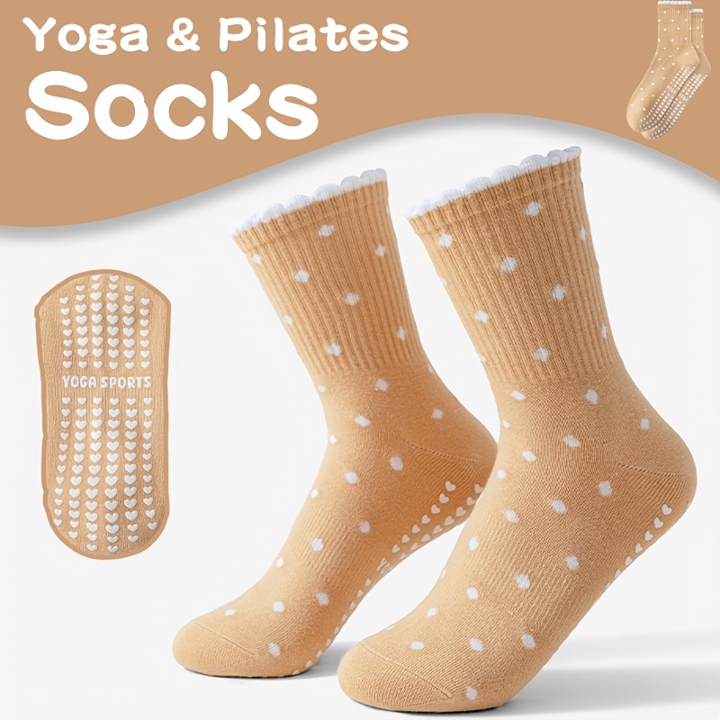 جوارب يوجا نسائية باللون البني - مراجعة Medias Para Pilates Y Yoga وسعره