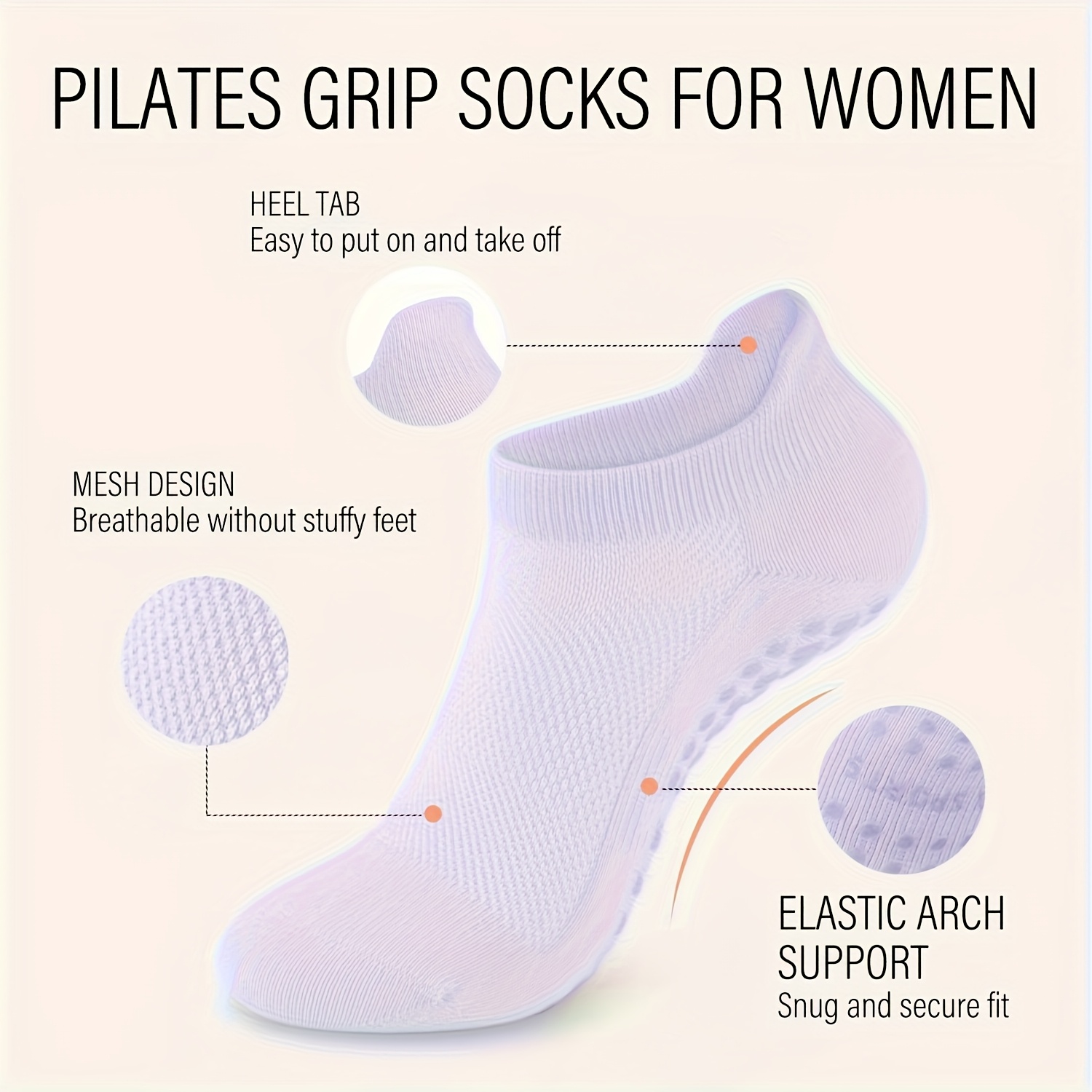 زوج واحد من جوارب البيلاتس الم - مراجعة Medias Para Pilates Y Yoga وسعره